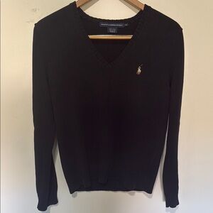 Ralph Lauren Black V-Neck Sweater
